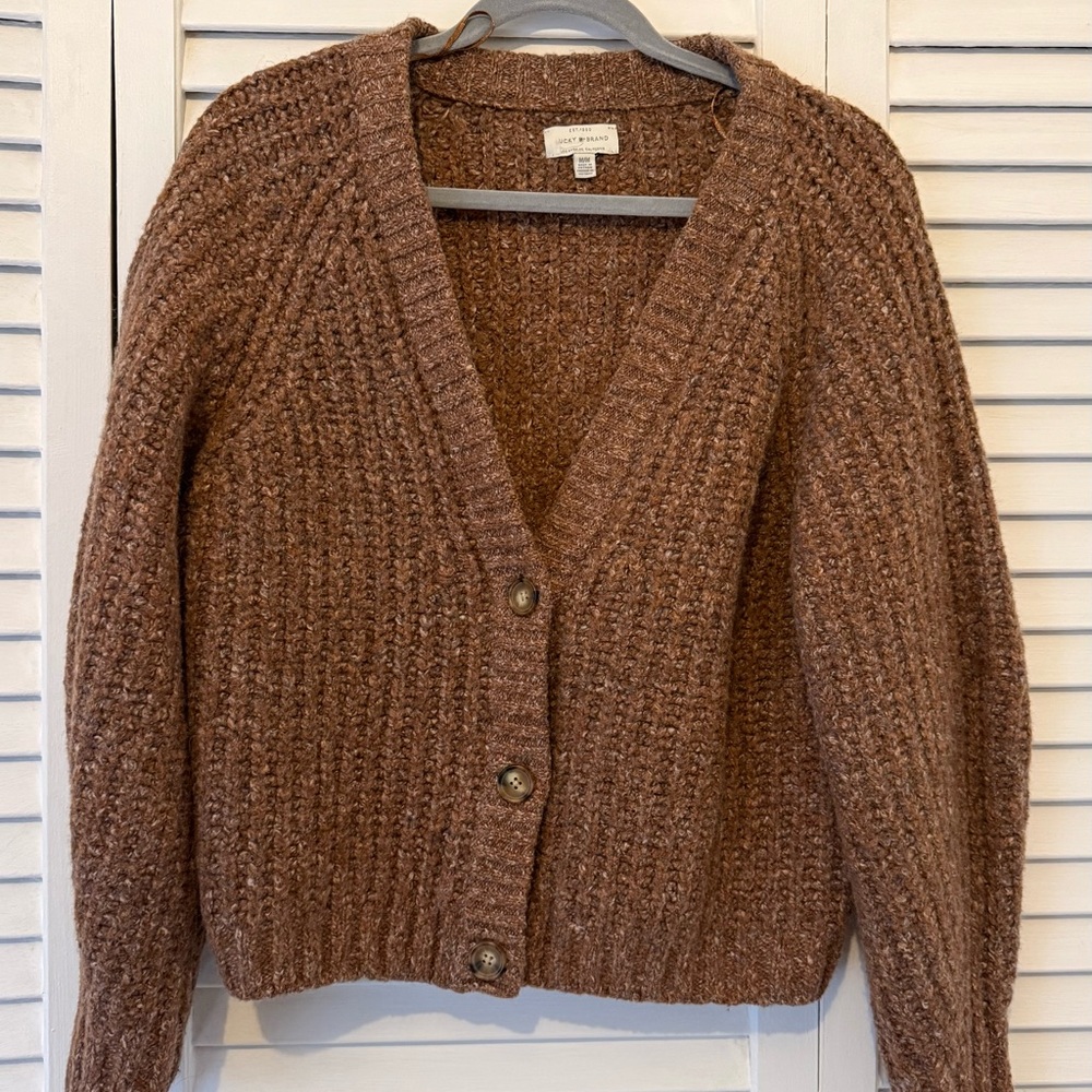 Lucky Brand Brown Cardigan Sweater